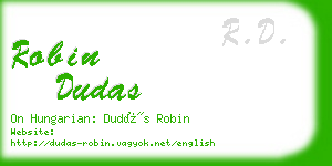 robin dudas business card